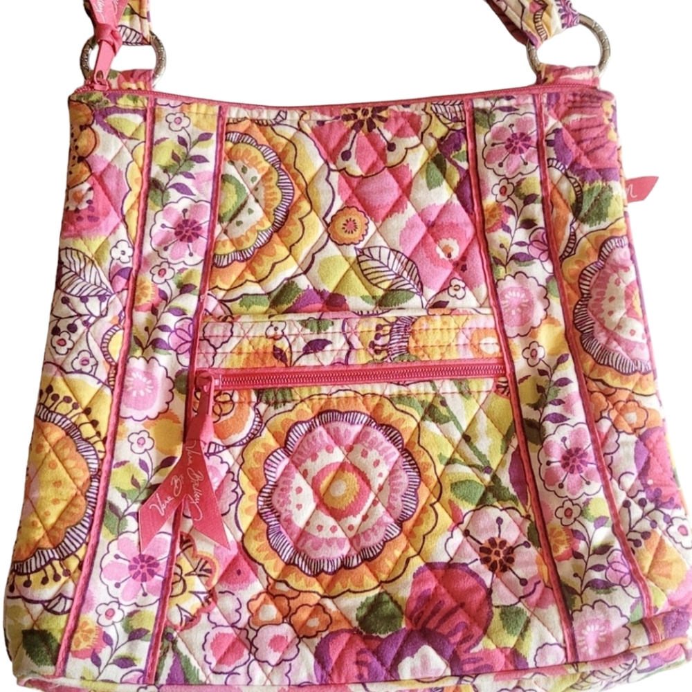 Vera Bradley Medium Size Pink Floral Crossbody - Picture 2 of 6